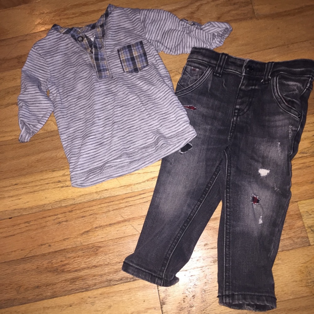 🍀 Genuine Kids from OshKosh Set Jeans and shirt H25023-4